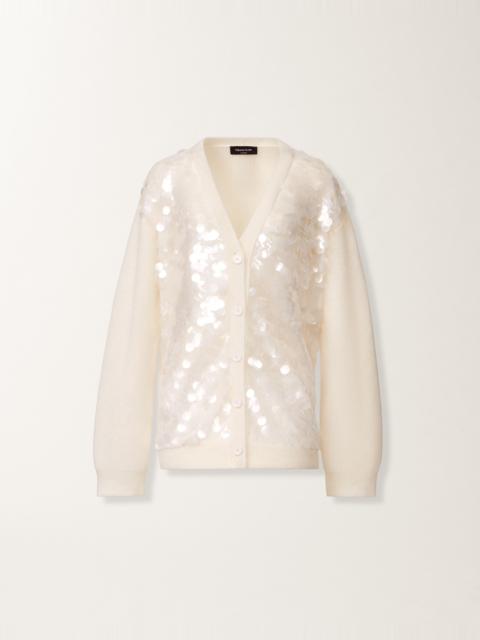 FABIANA FILIPPI Cardigan in brushed merino and mohair