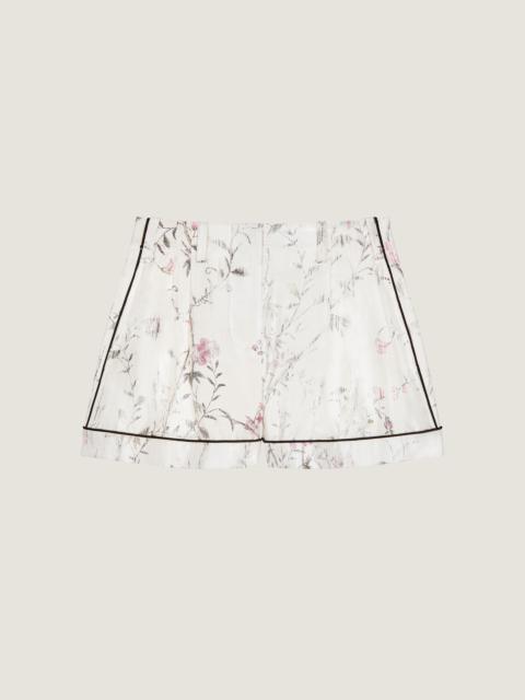 Givenchy SHORTS IN SILK WITH FLORAL PRINT