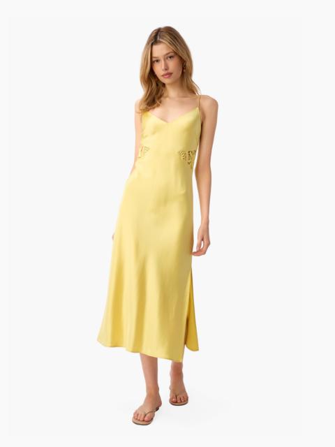 CAMI NYC CARLI MIDI DRESS CUSTARD