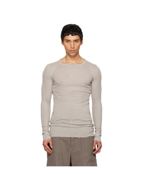 Rick Owens Gray Temple Rib LS T-shirt