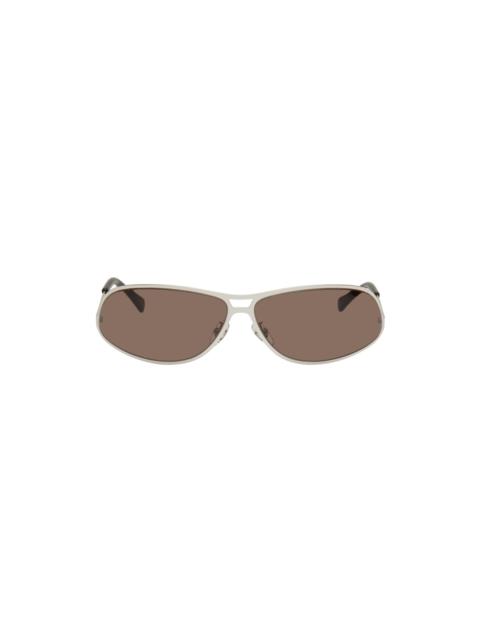 Stella McCartney Silver Oval Sunglasses