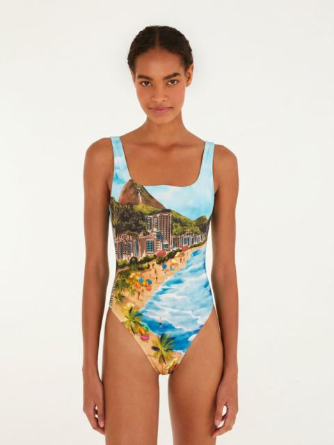 FARM RIO Multicolor Copacabana Beach One Piece