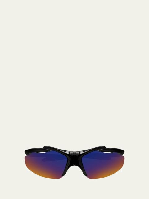BALENCIAGA 72mm Wraparound Shield Sunglasses