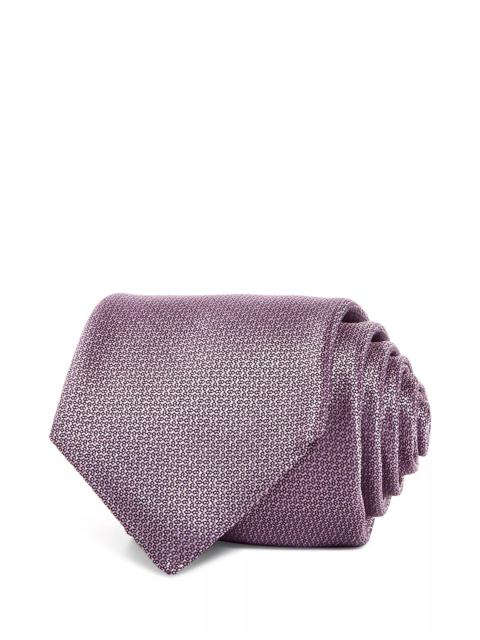 Canali Textured Solid Silk Classic Tie