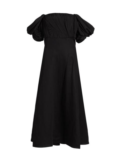 REISS Women's Frankie Bardot Sculpted Midi-Dress - Black