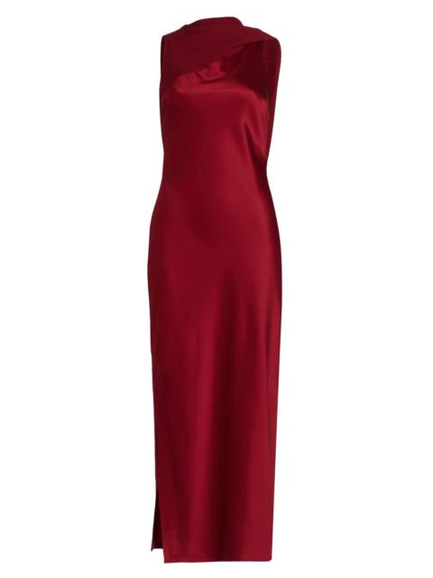 REISS Women's Alula Open-Back Sleeveless Satin Dress - Red