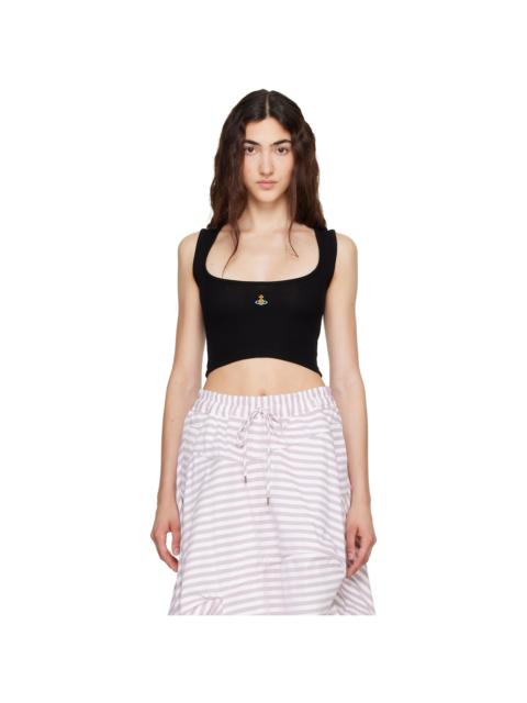 Vivienne Westwood Black Cropped Rib Tank Top