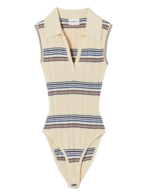 Claudie Pierlot striped V-neck body