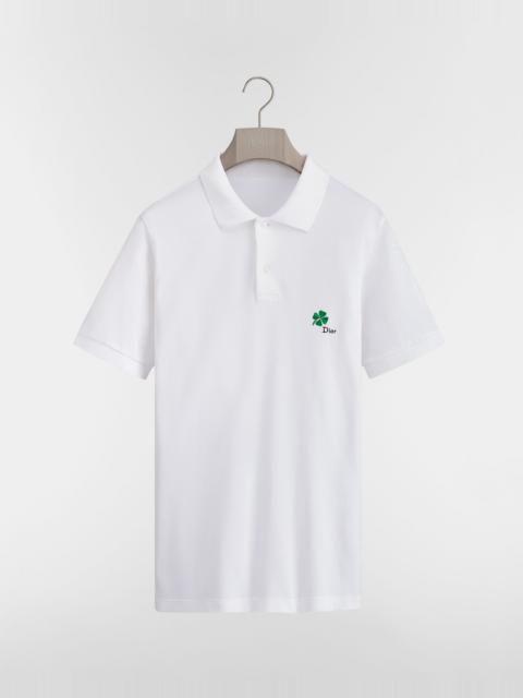 Dior Polo Shirt with Dior Clover Embroidery
