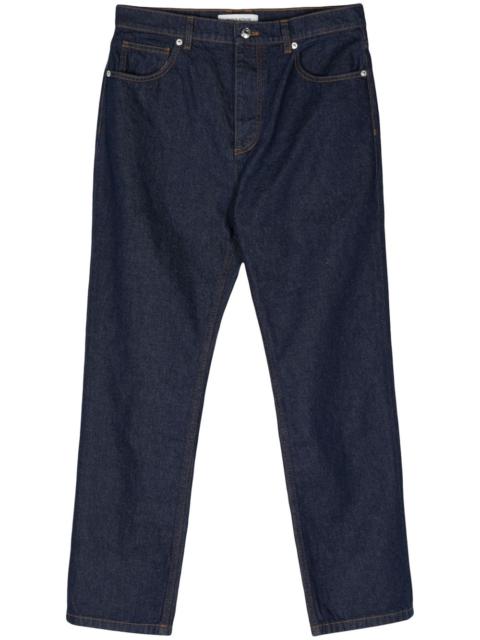 Straight mid-rise trousers