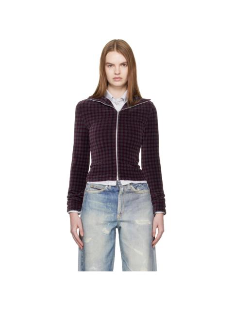 Our Legacy Burgundy Slim Zip Longsleeve Jacket