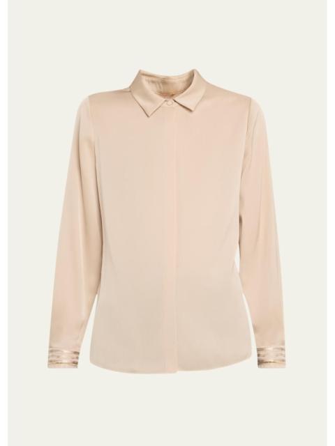 KOBI HALPERIN Devin Shimmer Embroidered Blouse