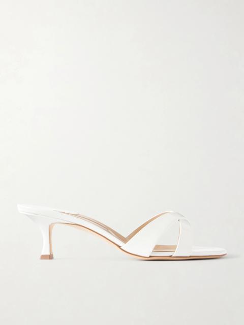 Manolo Blahnik Callamu 50 Patent Leather Mules