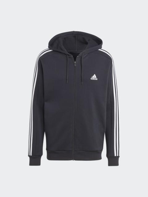 adidas Essentials Fleece 3-Stripes Full-Zip Hoodie