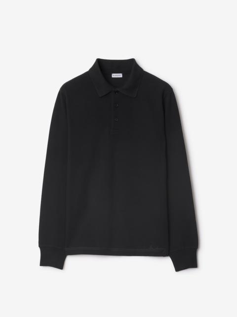 Long-sleeve Wool Polo Shirt