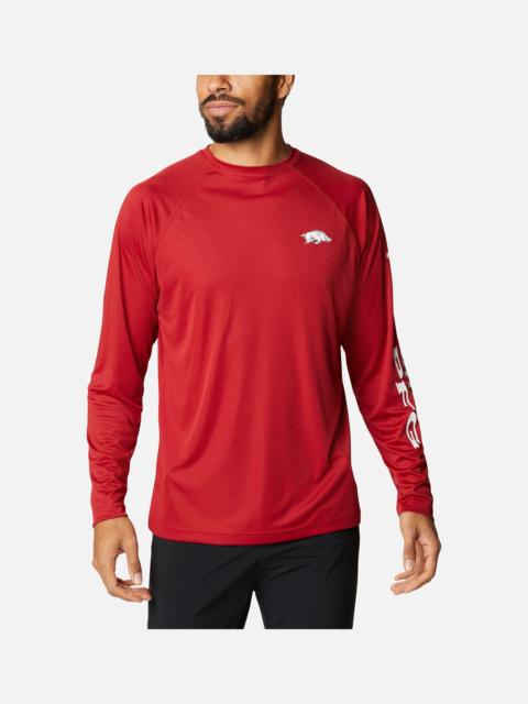 Columbia Men's Collegiate Terminal Tackle LS Shirt - Arkansas