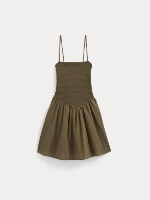 EVERLANE GAUZE SMOCKED MINI DRESS