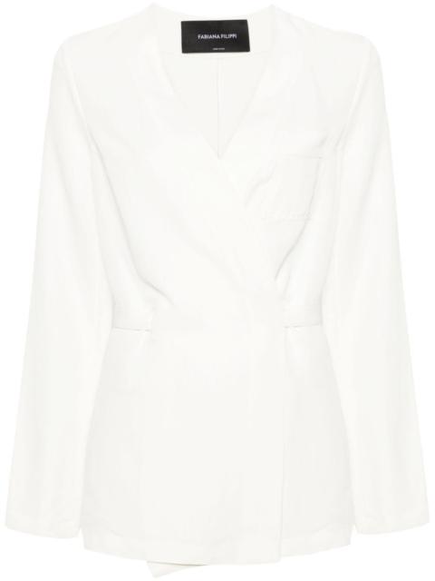 FABIANA FILIPPI no-lapels wrap blazer