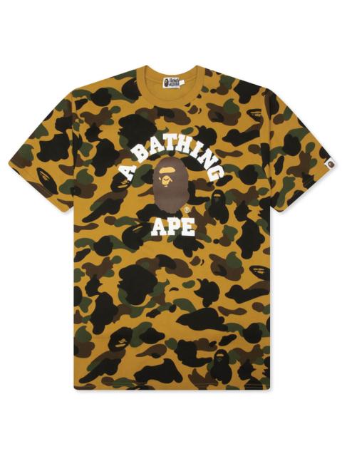 A BATHING APE® 1ST CAMO COLLEGE TEE - YELLOW