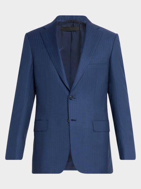 Brioni Men's Cotton Narrow Stripe Single-Breasted Sport Coat