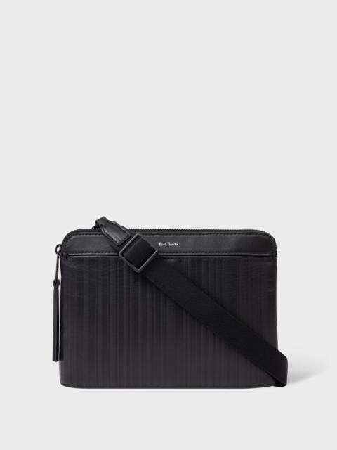 PAUL SMITH Embossed Textured-Leather Messenger Bag for Men