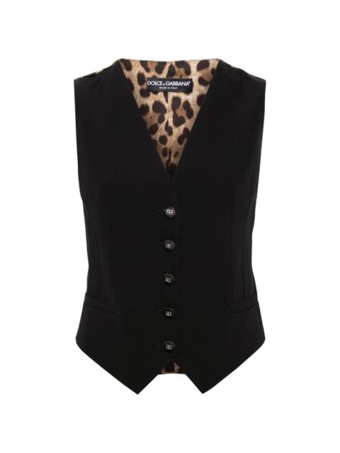 Dolce & Gabbana leopard-print waistcoat
