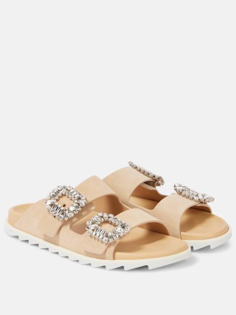 Roger Vivier Slidy Viv' suede slides