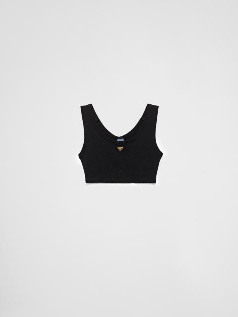 Prada Ribbed jersey tank top
