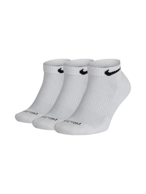 Dry 3-Pack Everyday Plus Cushion Low Training Socks in White/Black