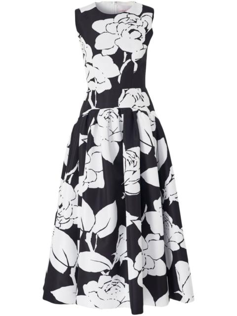 CAROLINA HERRERA floral-print midi dress