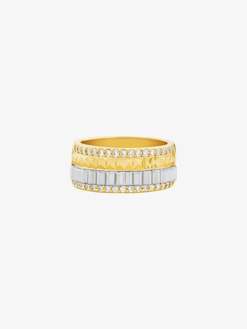 MICHAEL KORS Pavé Two-Tone Fluted Ring