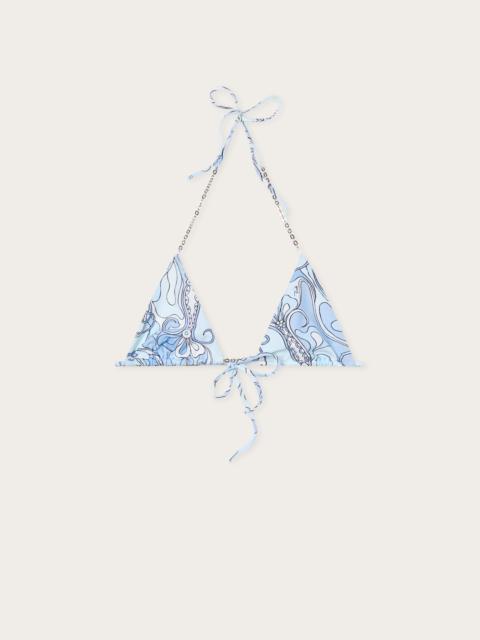 PUCCI ORCHIDEE PRINT TRIANGLE BIKINI TOP