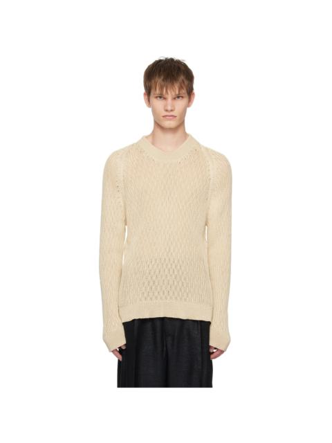 Omar Afridi Beige Raglan Sweater