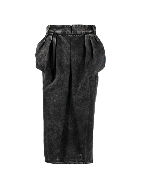 Maison Margiela denim midi skirt