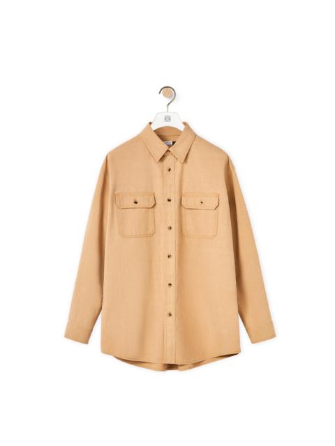 Loewe Relaxed chest pocket shirt in cotton and linen