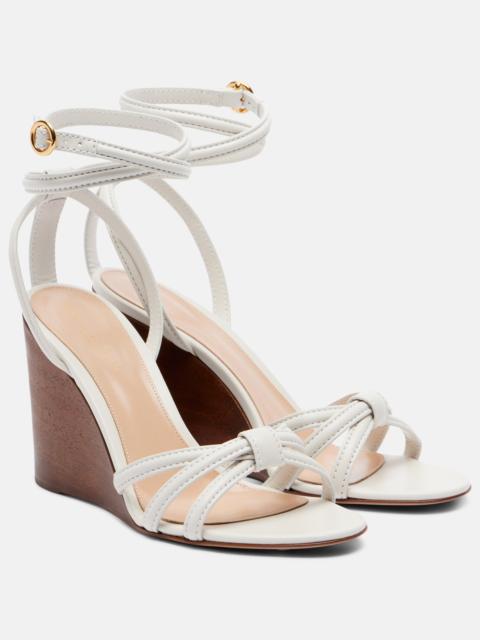 Gianvito Rossi Leather wedge sandals