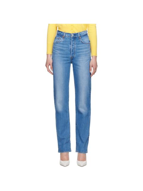 Levi's Blue Ribcage Full Length Jeans