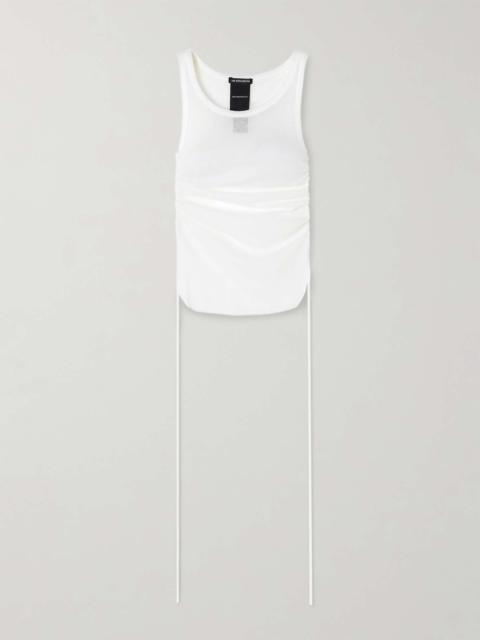 Ann Demeulemeester Mara ruched ribbed cotton-jersey tank
