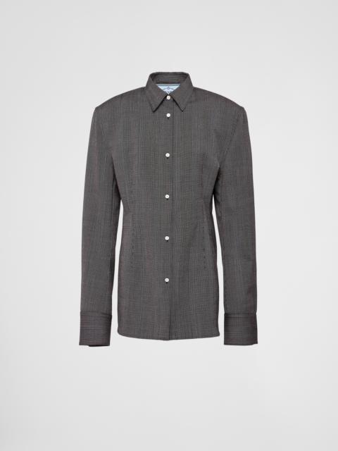 Prada Single-breasted pinstripe wool jacket