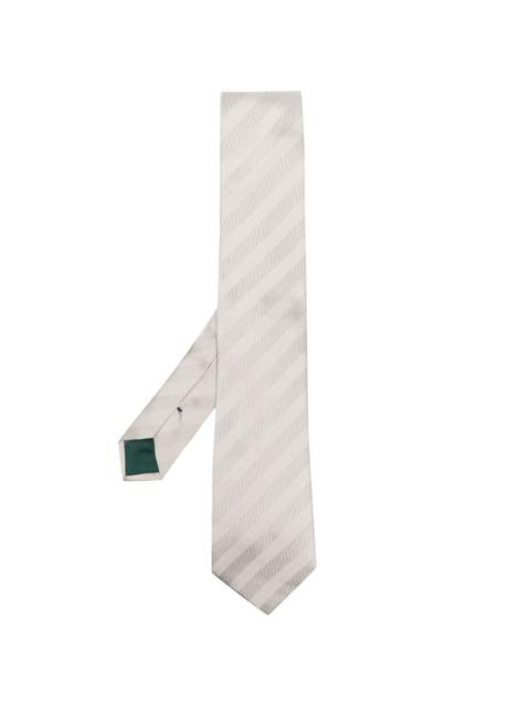 tone-on-tone diagonal-stripe silk tie