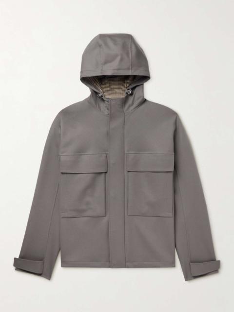 Holburn Rain System Stretch-Wool Hooded Jacket
