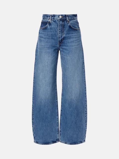 FRAME Bow barrel-leg jeans