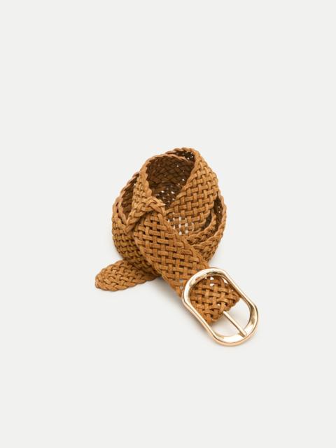 J.CREW Braided wide belt in suede