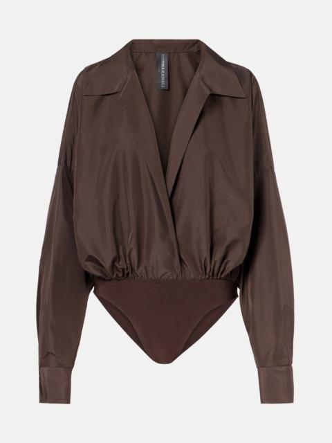 NORMA KAMALI Oversized satin bodysuit
