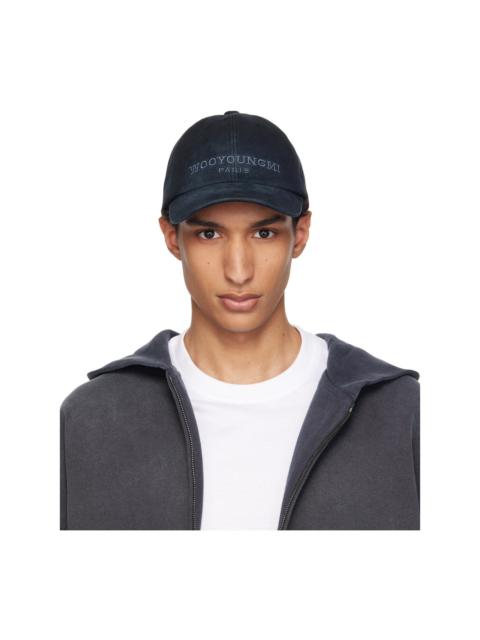 Wooyoungmi Navy Dyed Logo Ball Cap