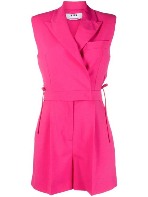 MSGM cut-out sleeveless playsuit