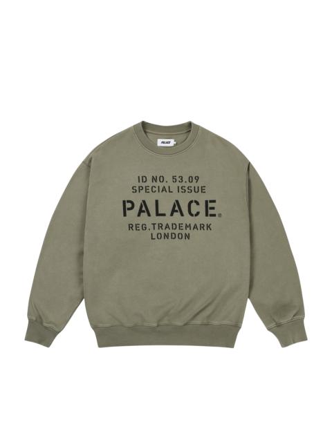 PALACE STENCIL CREW ARMY OLIVE