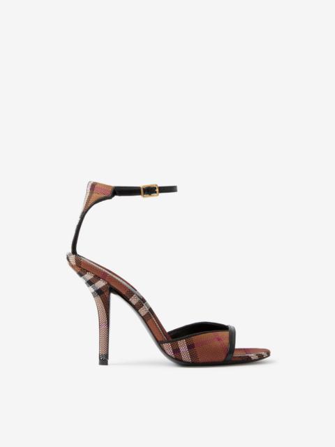 Check Stiletto-heel Sandals