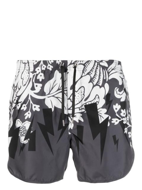 Neil Barrett graphic-print swim shorts