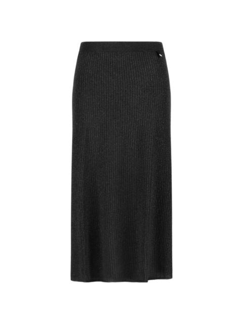Herno ribbed midi skirt